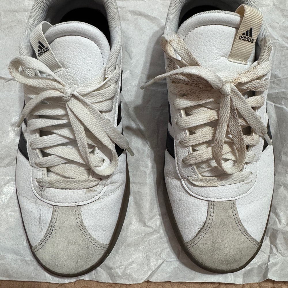 Adidas Womens VL Court 3 Sneaker White Black Grey Size 8